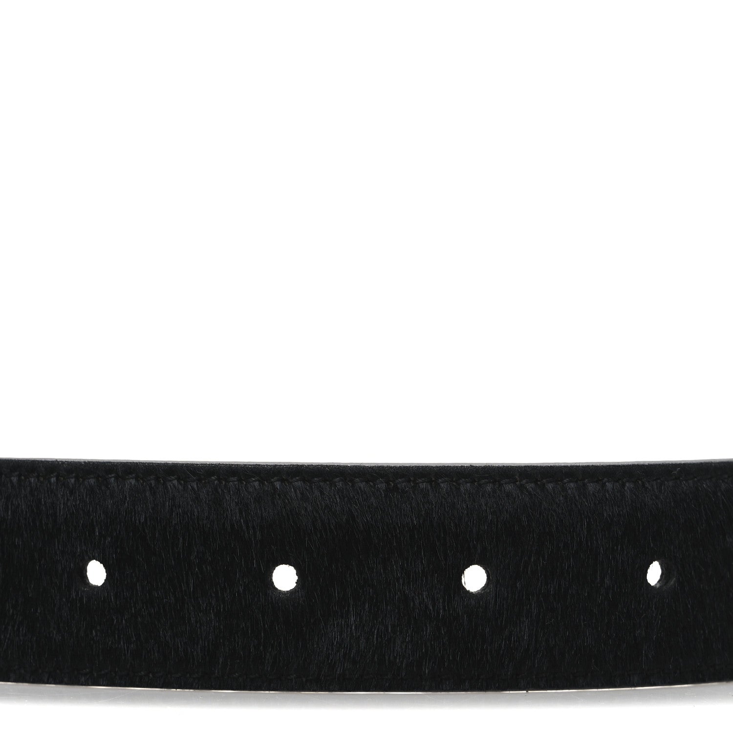 Saint Laurent Pony Hair Heart Belt 75/30 Black 3 of 6