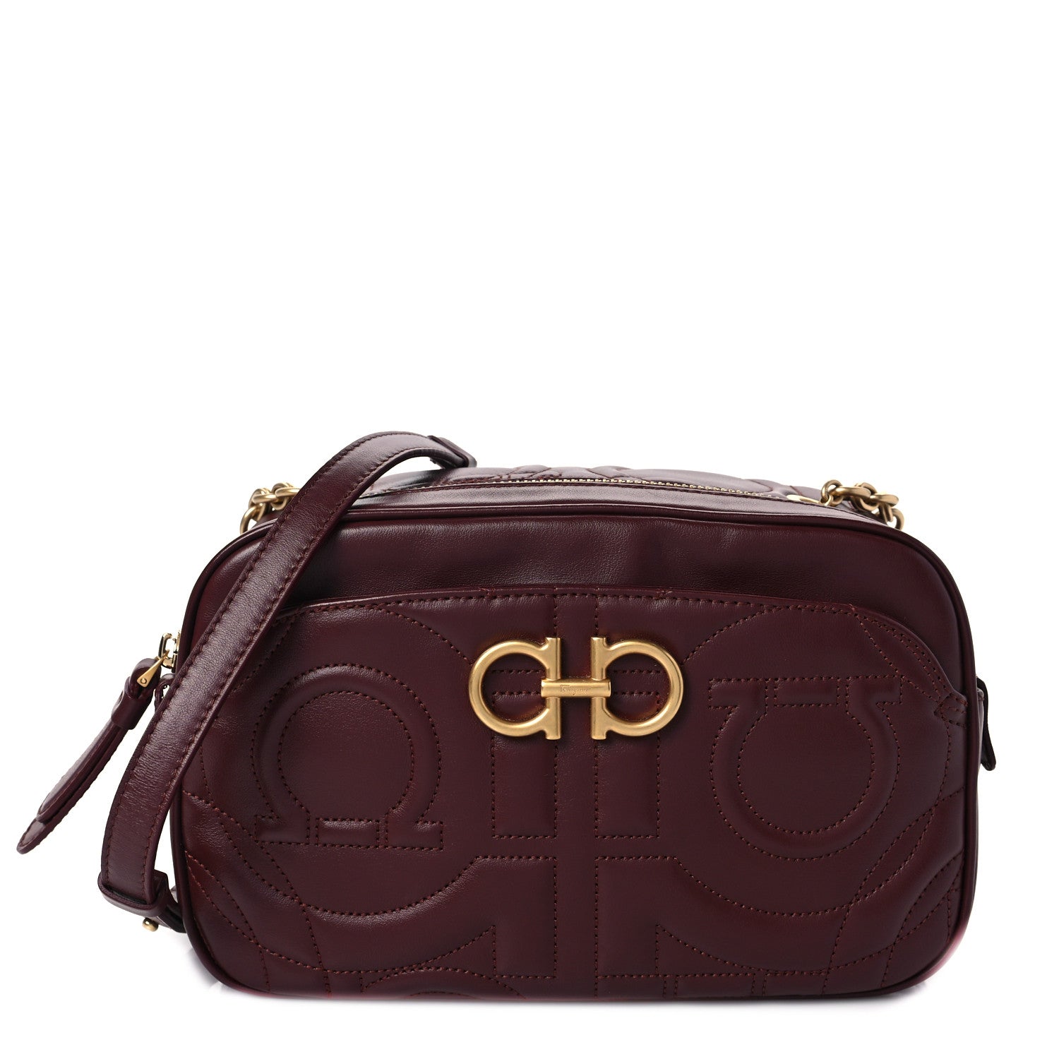 Salvatore Ferragamo Calfskin Quilted Gancini Camera Bag 1 of 7