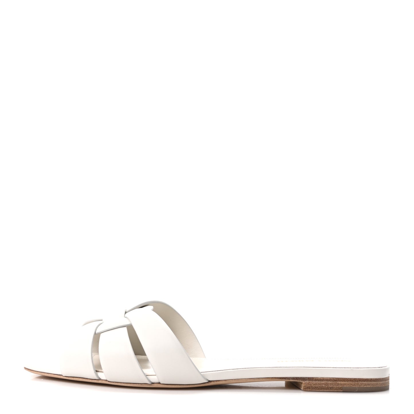 Calfskin Tribute 05 Slide Sandals 39.5 Porcellana