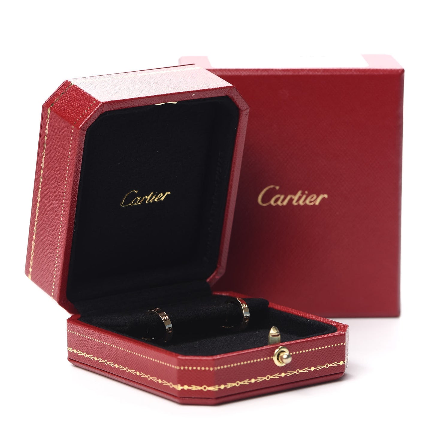 18K Pink Gold Small LOVE Hoop Earrings