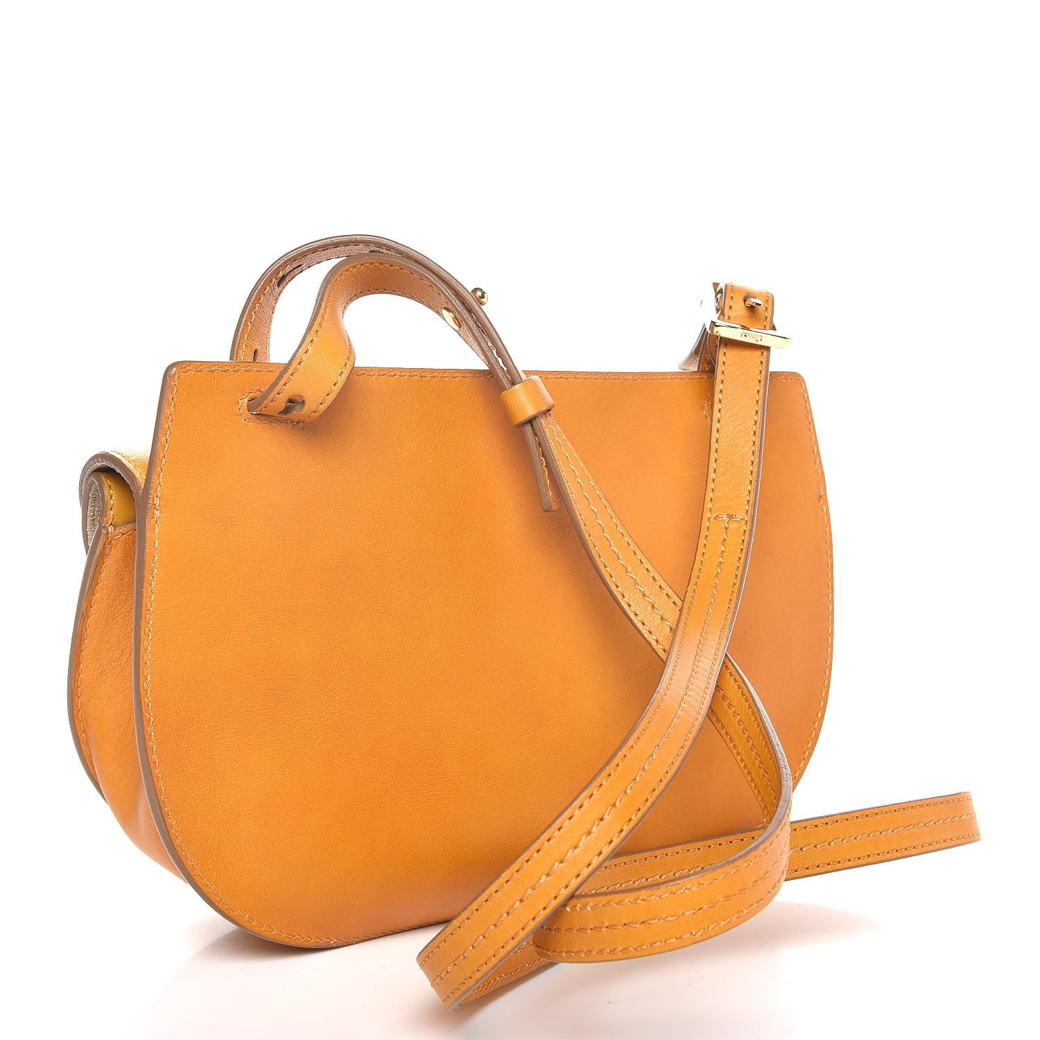 Chloe Calfskin Mini Georgia Crossbody Bag Yellow 3 of 8
