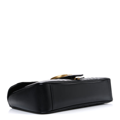 Gucci Calfskin Matelasse Medium GG Marmont Shoulder Bag Black 4 of 10