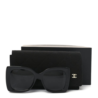 Chanel Acetate CC Square Sunglasses 5555 Black 7 of 7
