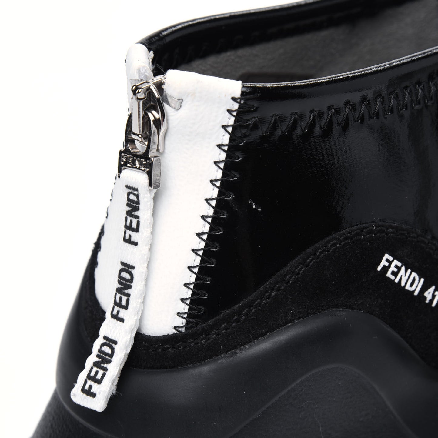 Vernice High-Tech Womens FFluid Zip Up Sneakers 40 Black White