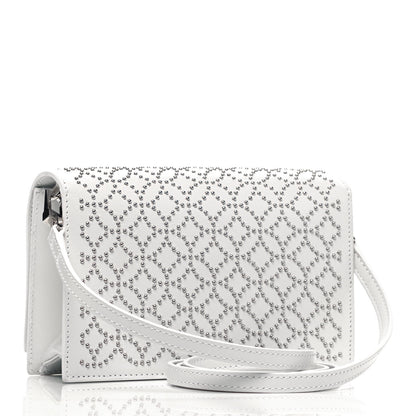 Alaia Calfskin Arabesque Studded Franca Crossbody Blanc Optique 2 of 9