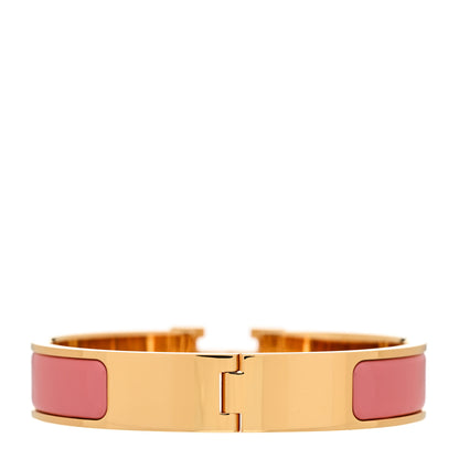 Hermes Enamel Narrow Clic Clac H Bracelet PM Orange Papaye 3 of 5