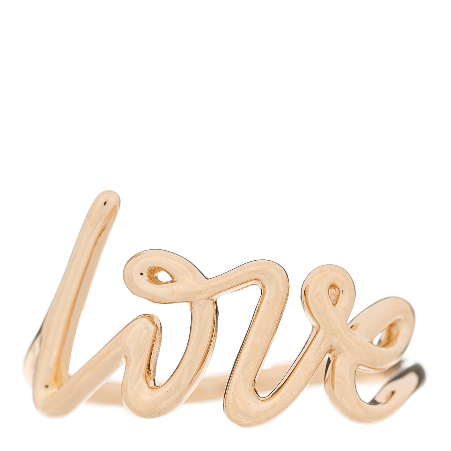 18K Rose Gold Small Paloma's Graffiti Love Ring 50 5.25