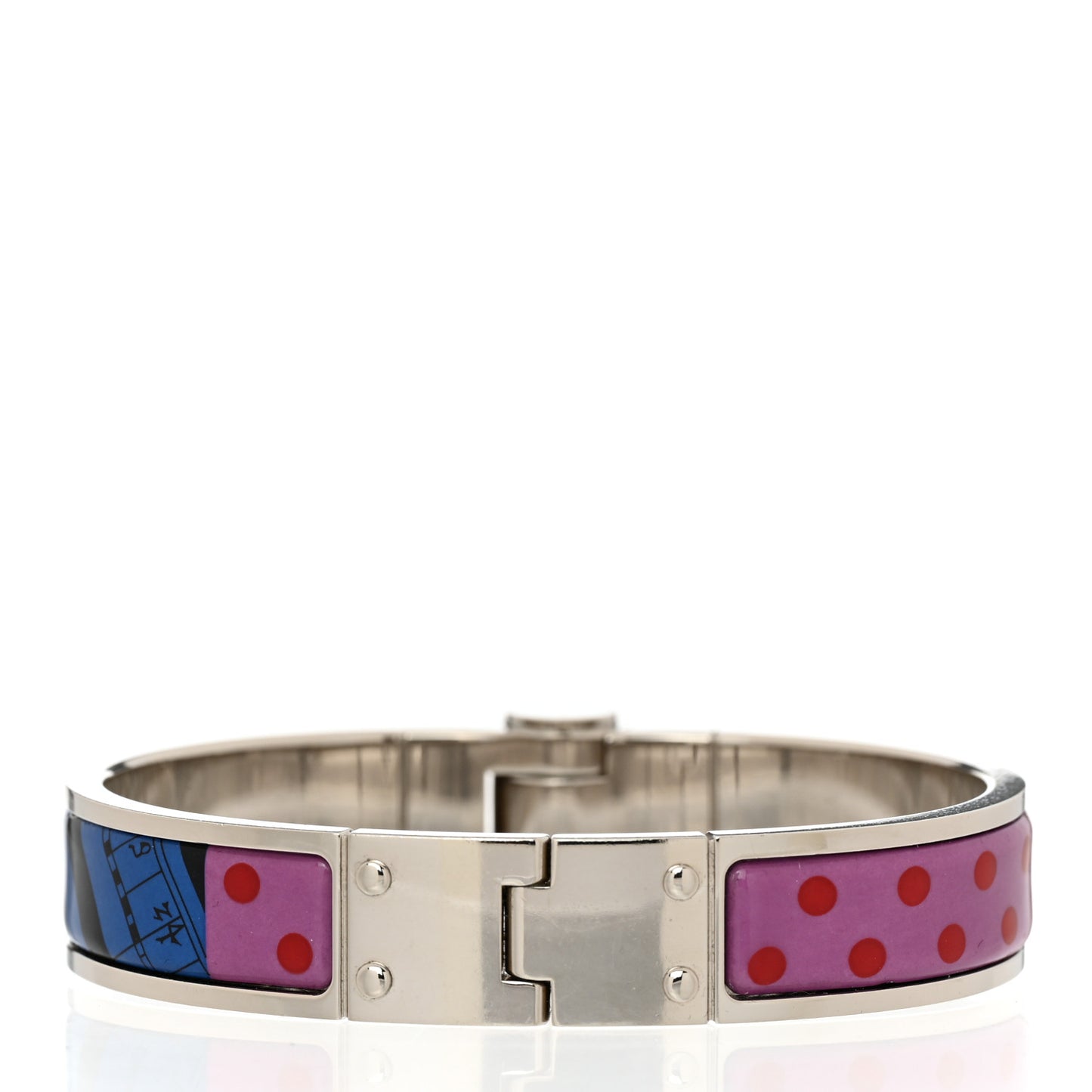 Enamel Printed Narrow Charniere Astrologie A Pois Hinged Bracelet S  Surnaturel