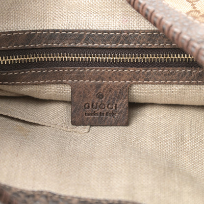Gucci Monogram Large New Jackie Shoulder Bag Dark Brown 6 of 14