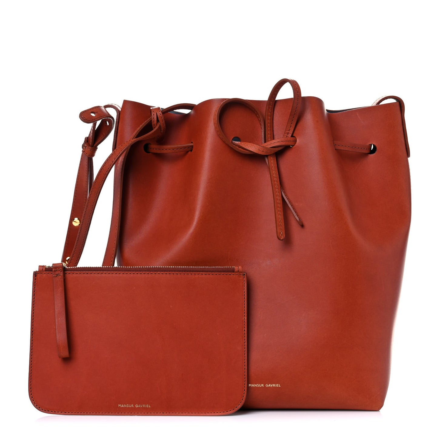 Calfskin Bucket Bag Brandy