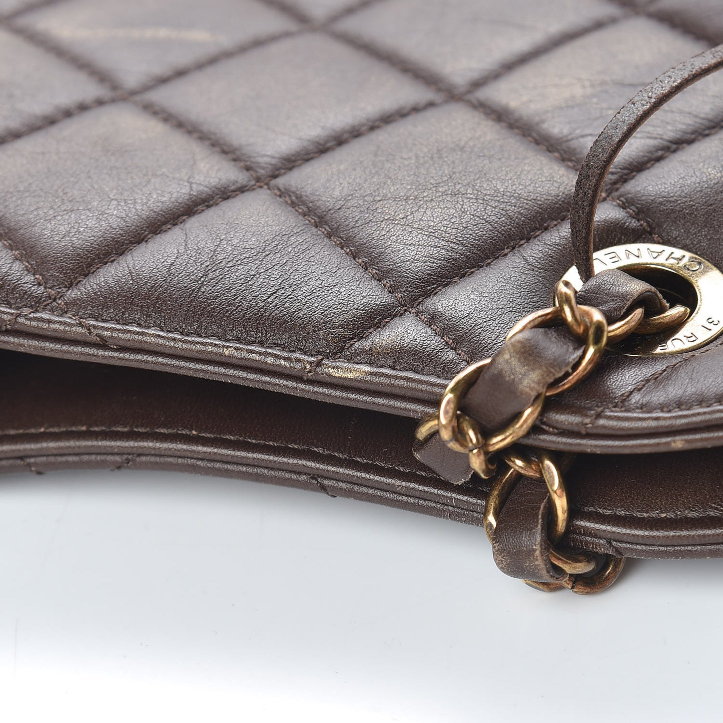 Calfskin Quilted Into The Fringe Hobo Brown