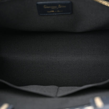 Christian Dior Oblique Calfskin Small Book Tote With Strap Blue Multicolor 6 of 11
