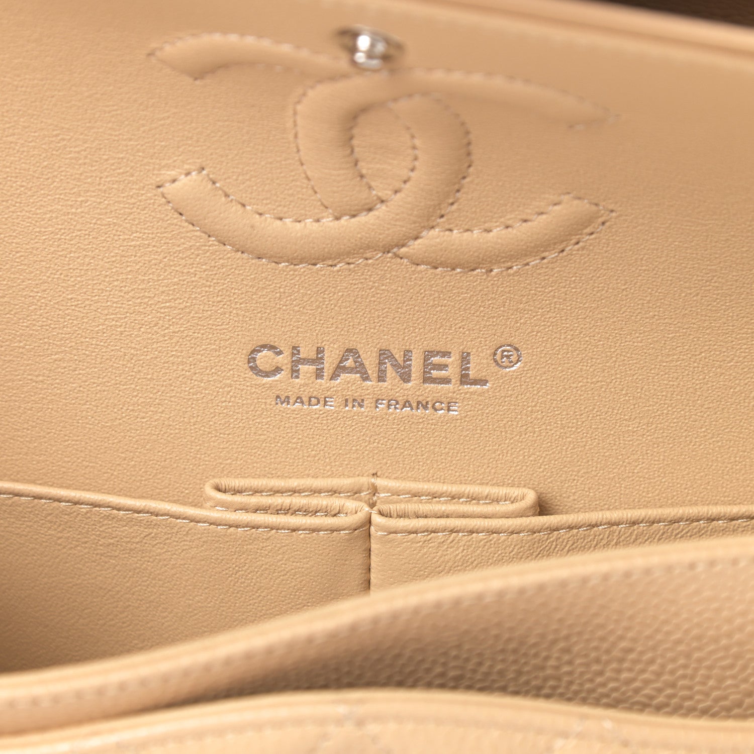 Chanel Caviar Quilted Small Double Flap Beige 6 of 11