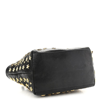 Jimmy Choo Calfskin Sasha Star Studded Tote Black 4 of 9