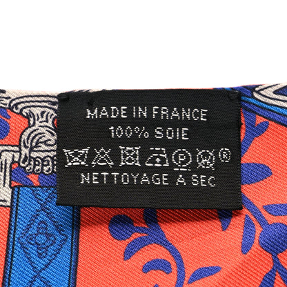 Hermes Silk Etriers Remix Twilly Vermillion Bleu Roy 3 of 4