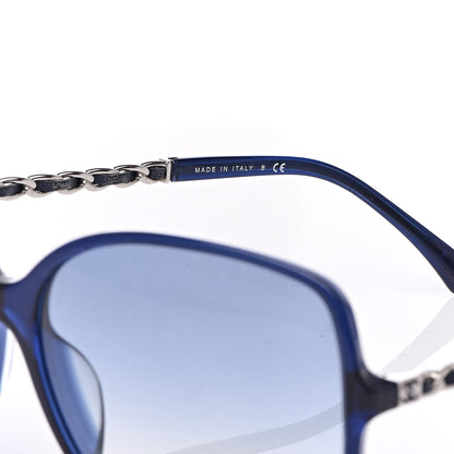Chanel Lambskin Square Chain Sunglasses 5210-Q Blue 5 of 8