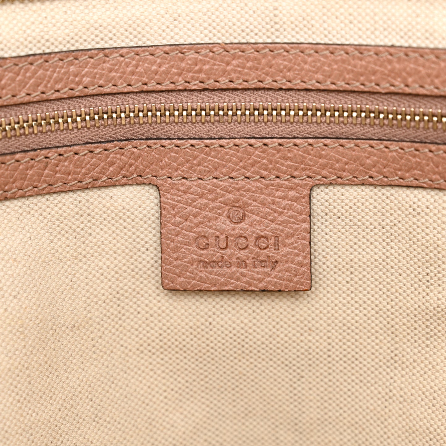 Monogram Medium Bree Zippered Tote Beige Dark Cipria