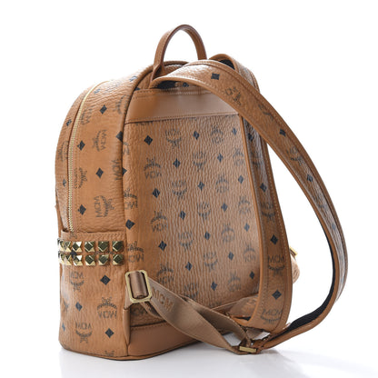 MCM Visetos Small Side Stud Stark Backpack Cognac 2 of 10
