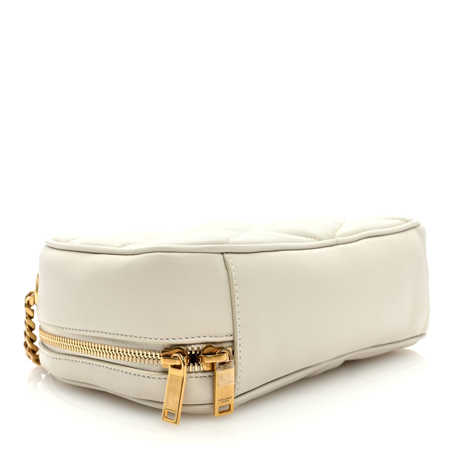 Saint Laurent Calfskin Quilted Demie Lune Shoulder Bag Crema Soft 4 of 8
