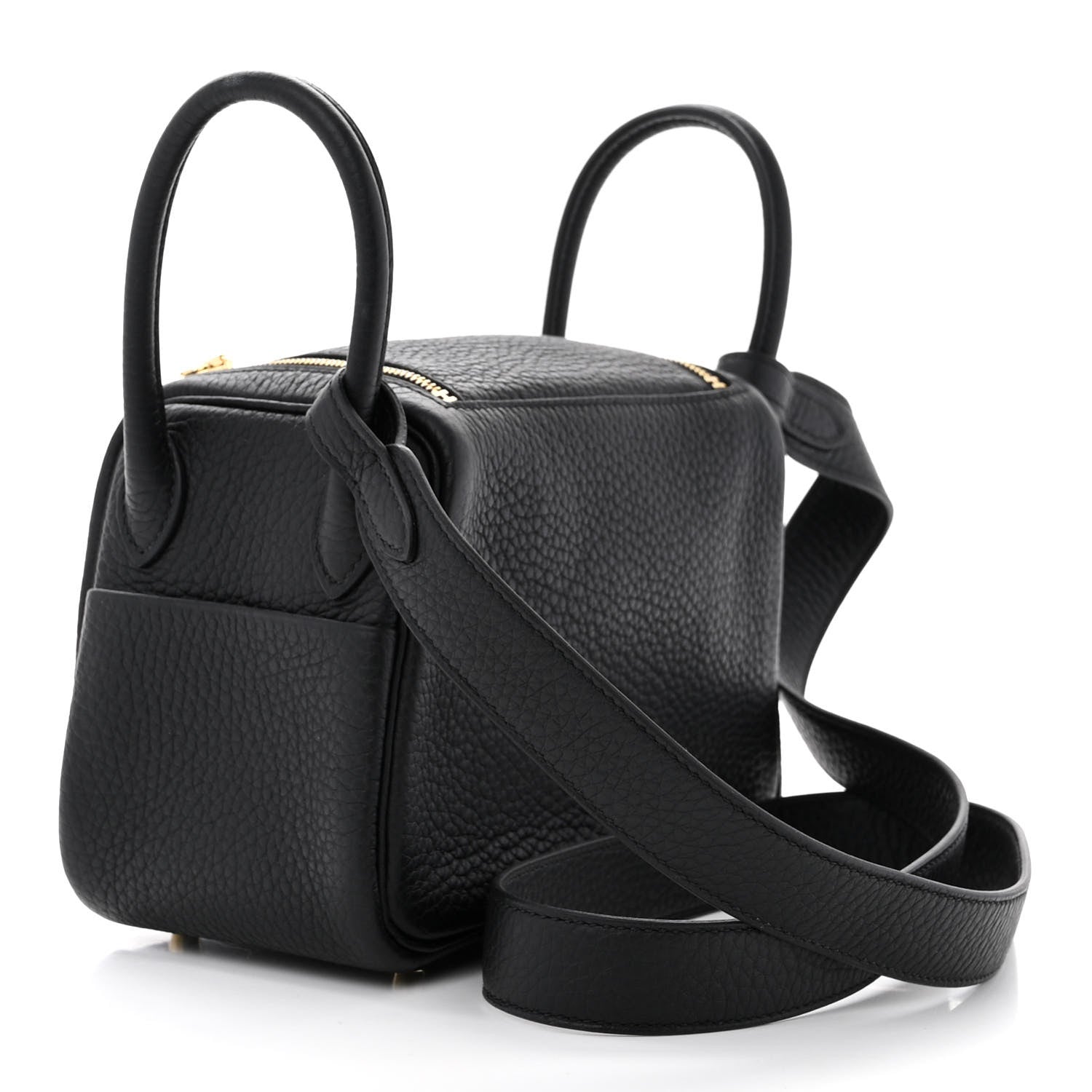 Hermes Taurillon Clemence Mini Lindy 20 Black 4 of 12