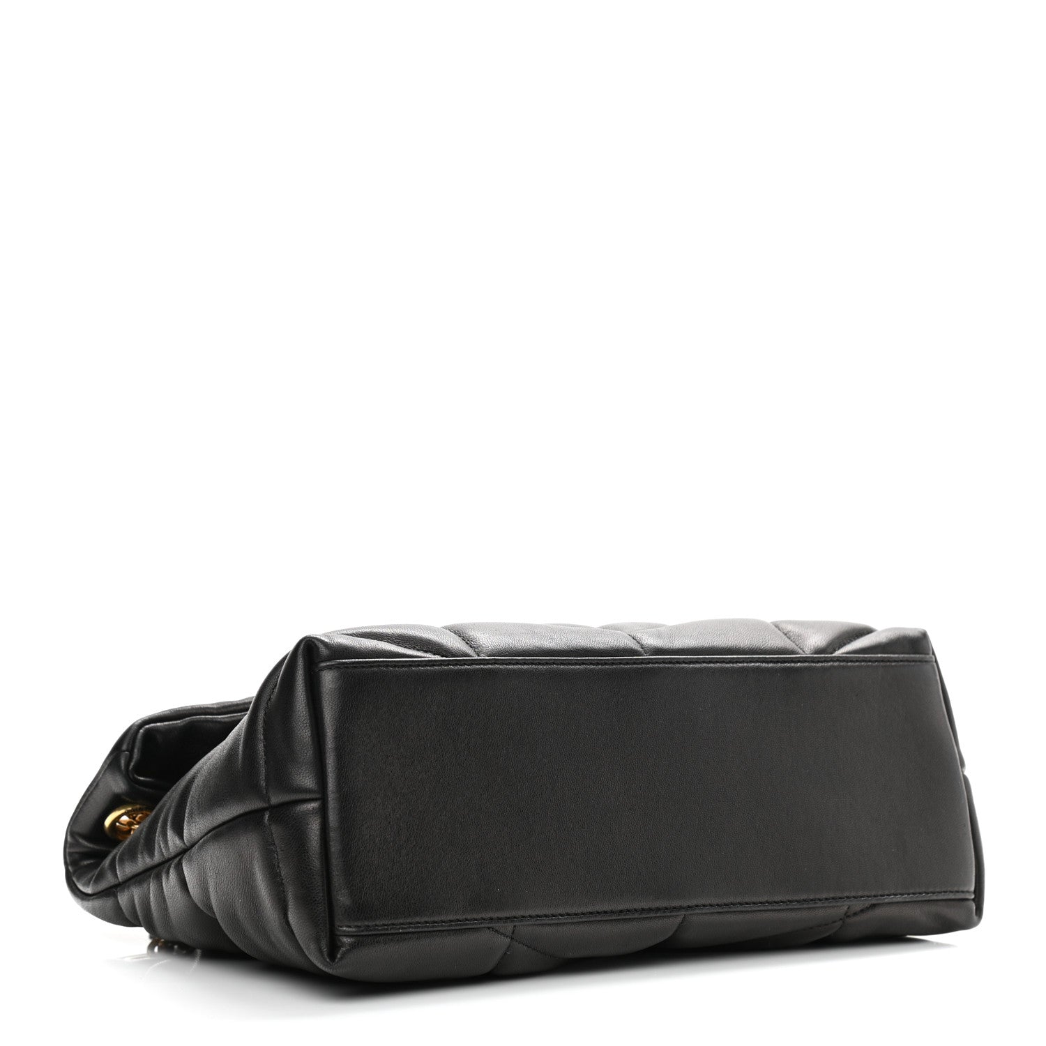 Saint Laurent Lambskin Quilted Small Loulou Puffer Monogram Chain Satchel Black 4 of 11