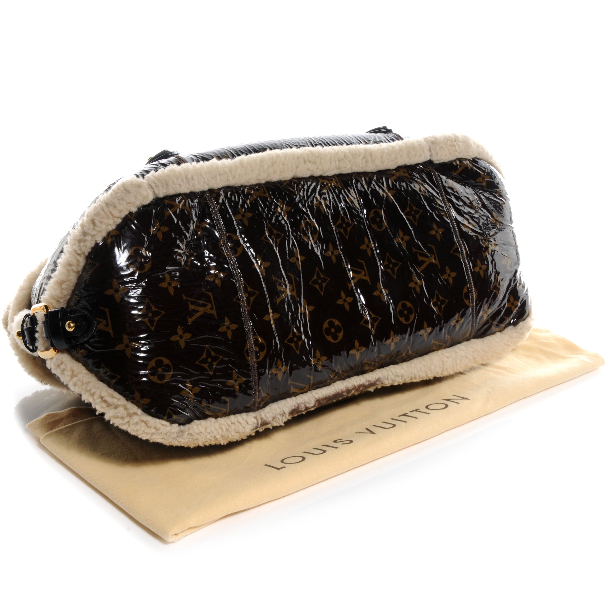 Louis Vuitton Patent Monogram Shearling Sac Thunder 4 of 8