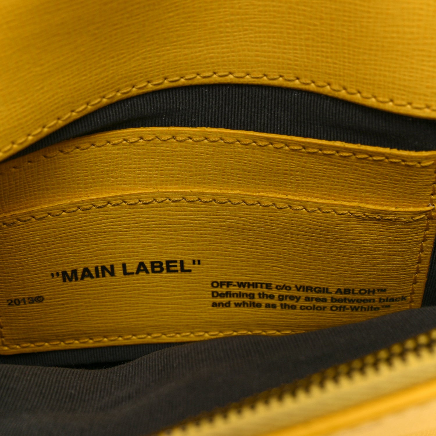 Off-White Calfskin Mini Binder Clip Bag Yellow 7 of 15