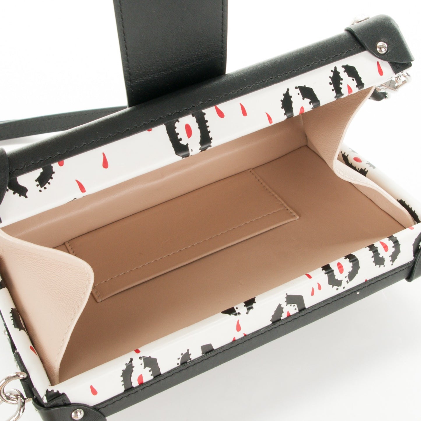 Calfskin Graphic Print Petite Malle