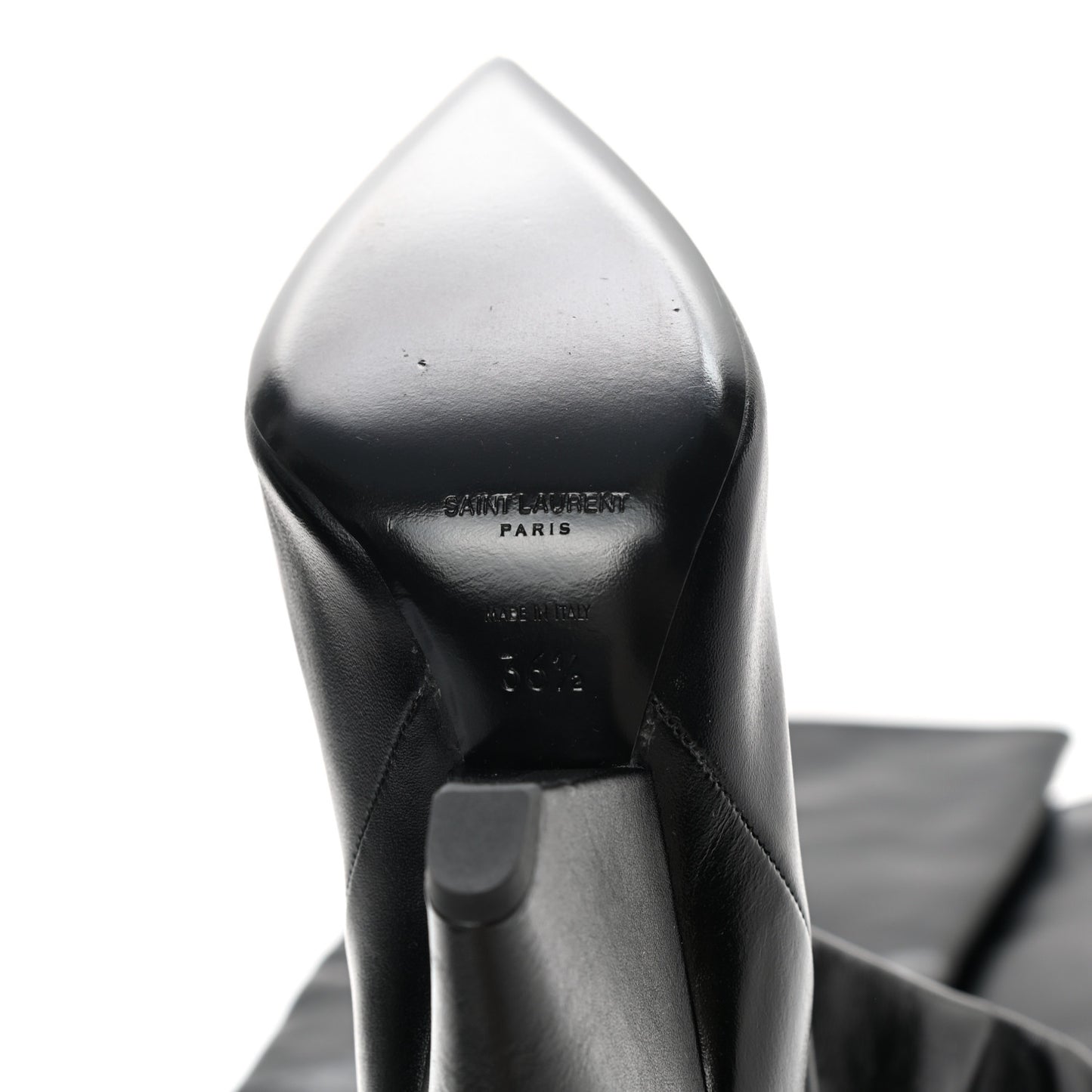Calfskin Niki 105 Thigh High Boots 36.5 Black