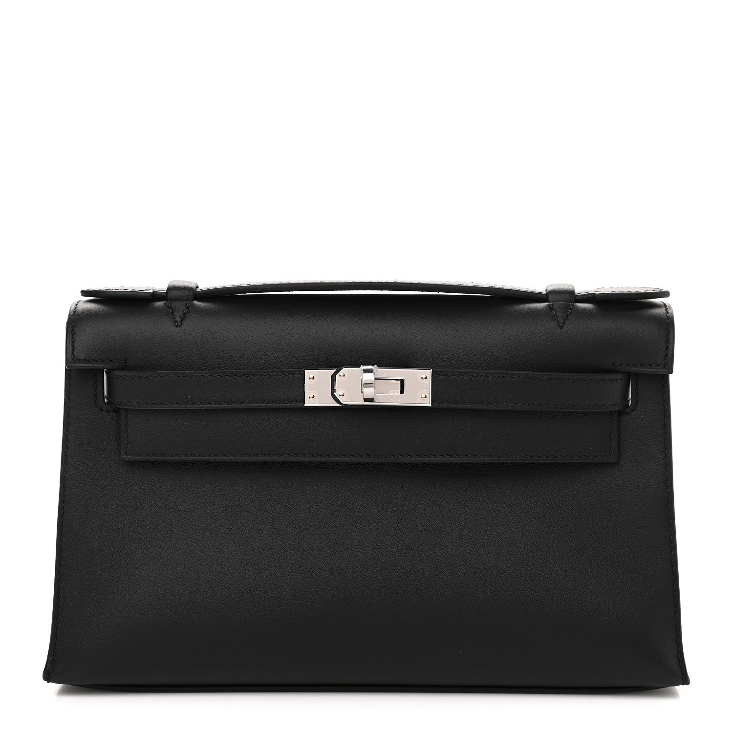 Hermes Swift Kelly Pochette Clutch Black 1 of 9