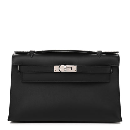 Hermes Swift Kelly Pochette Clutch Black 1 of 9