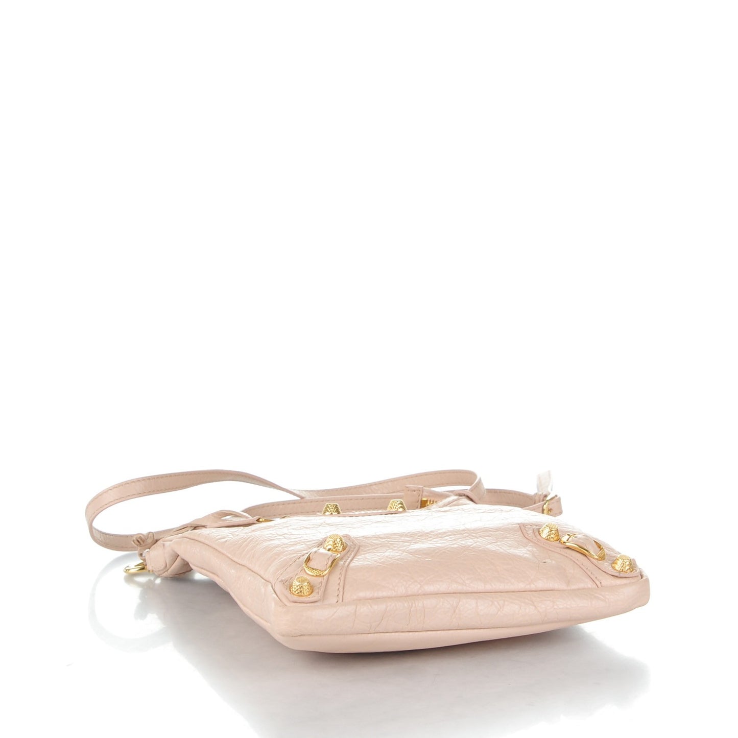 Agneau Giant 12 Gold Hardware Flat Crossbody Rose Aubepine