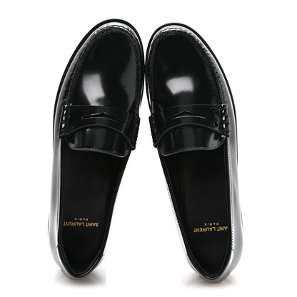 Saint Laurent Magnum Lux Calfskin Mens Le Loafer 15 Moccassins 40 Black 2 of 9