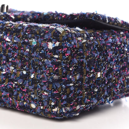 Chanel Tweed Quilted Mini Rectangular Flap Blue Purple Khaki Pink 11 of 13