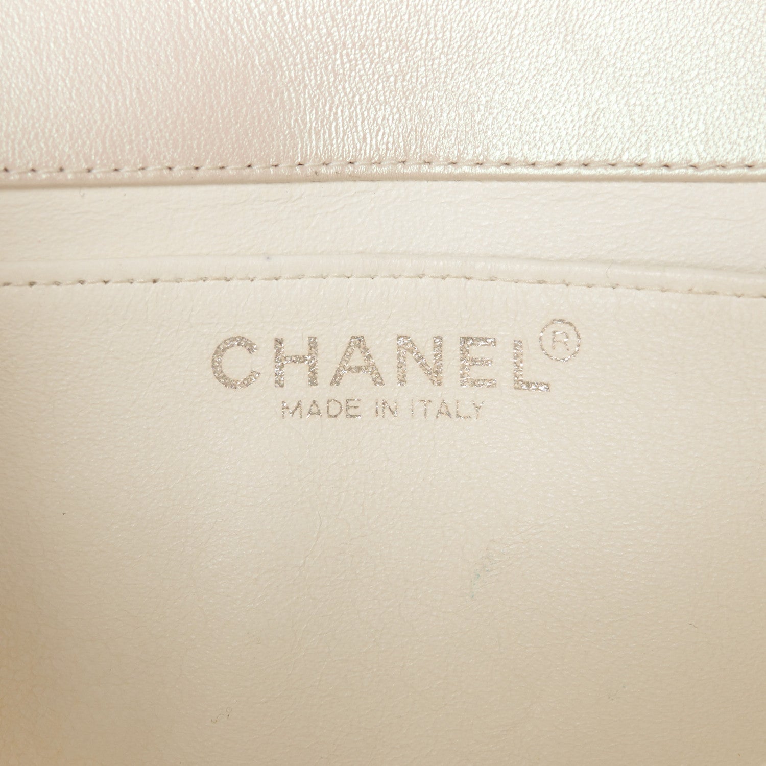 Chanel Iridescent Lambskin Quilted Mini Rectangular Flap Ivory 6 of 11