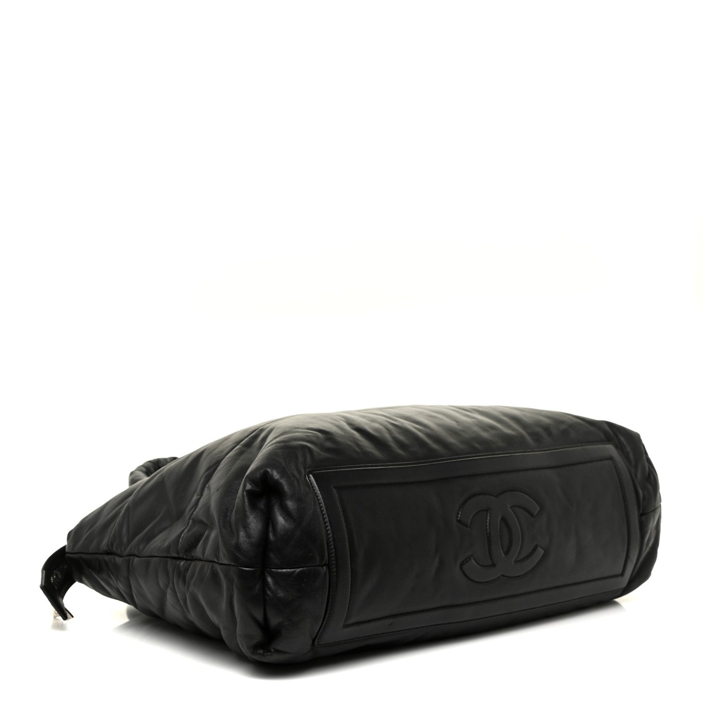 Lambskin Quilted Medium Coco Cocoon Reversible Tote Black