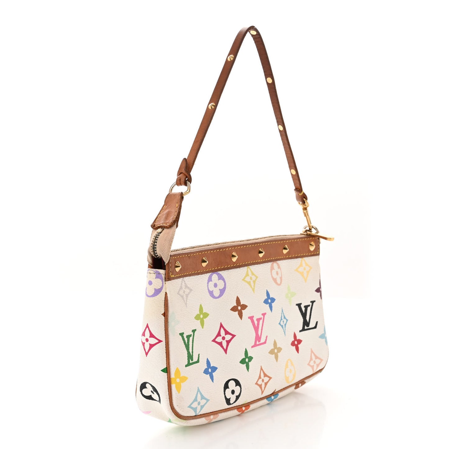 Monogram Multicolor Pochette Accessories White