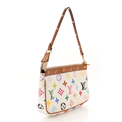 Louis Vuitton Monogram Multicolor Pochette Accessories White 3 of 10