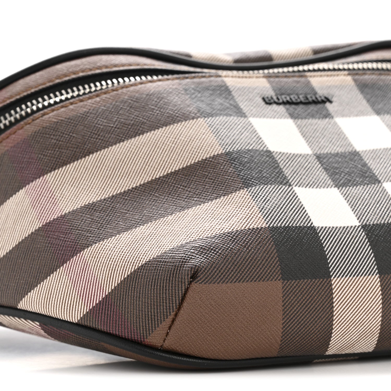 Burberry E-canvas Check Bum Bag Dark Birch Brown 9 of 11