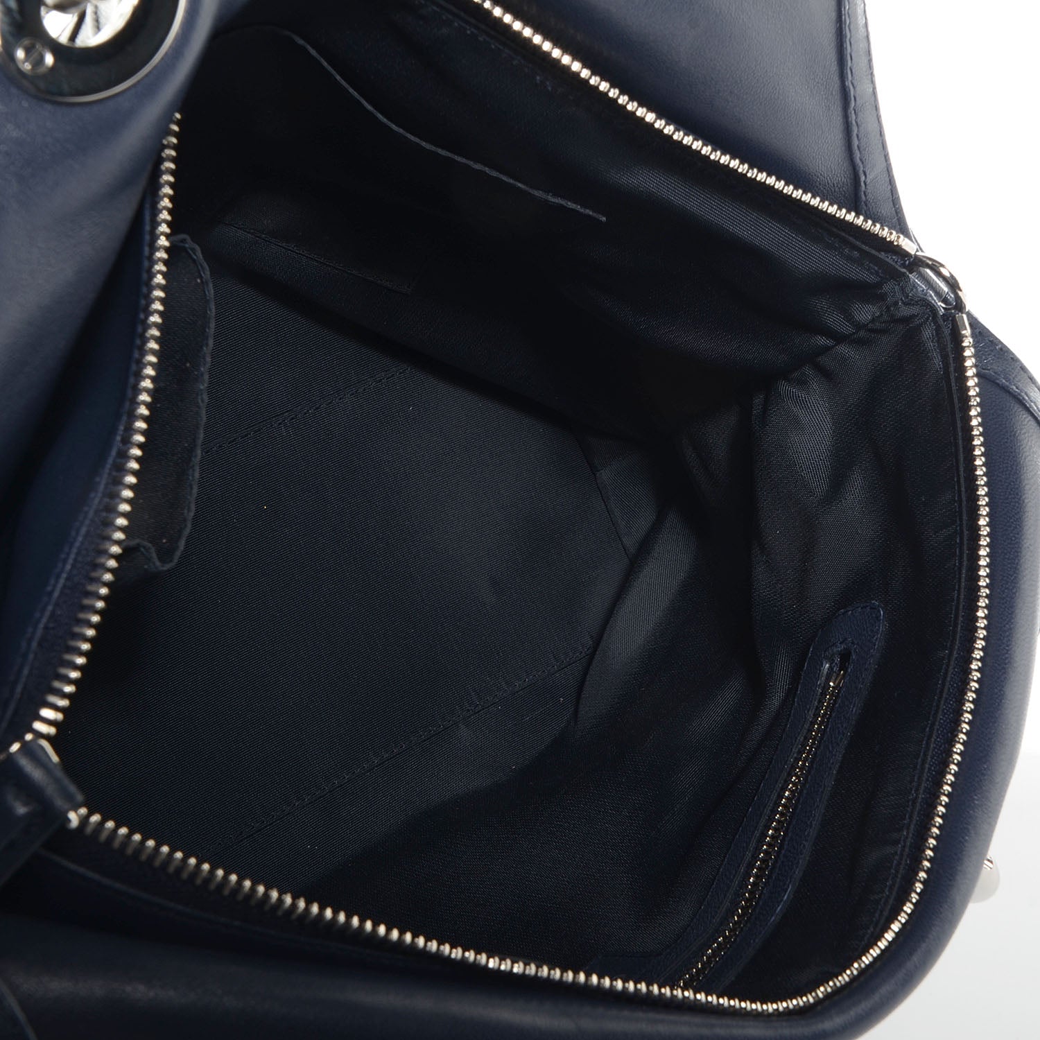Christian Dior Lambskin Cannage Medium Granville Tote Navy Blue 5 of 9