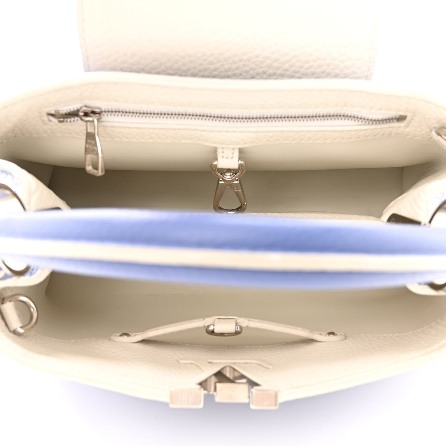 Taurillon Capucines PM Blue White