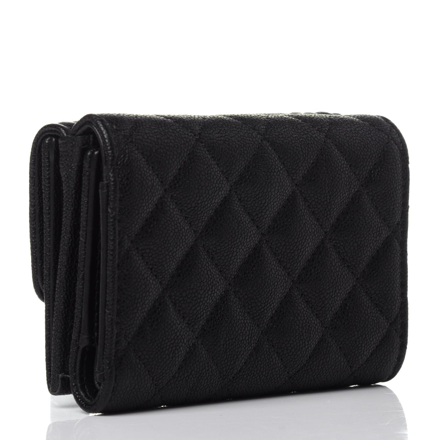 Chanel Caviar Quilted Small Boy Flap Wallet Black 3 of 13