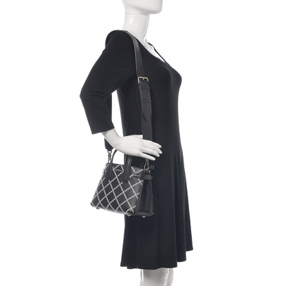 Burberry Goatskin Link Print Baby Banner Tote Black 2 of 9
