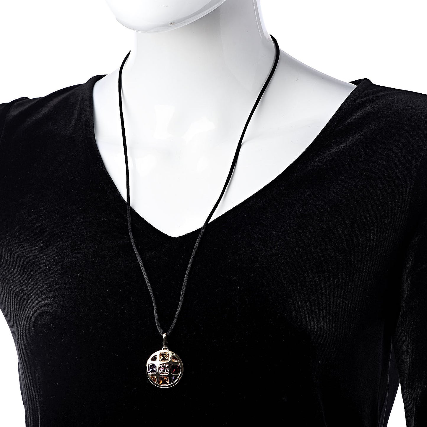 18K Yellow Gold Citrine Amethyst Tourmaline Silk Pasha de Necklace
