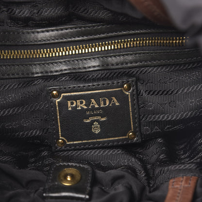 Prada Tessuto Nylon Jacquard Logo Tote Black 6 of 13