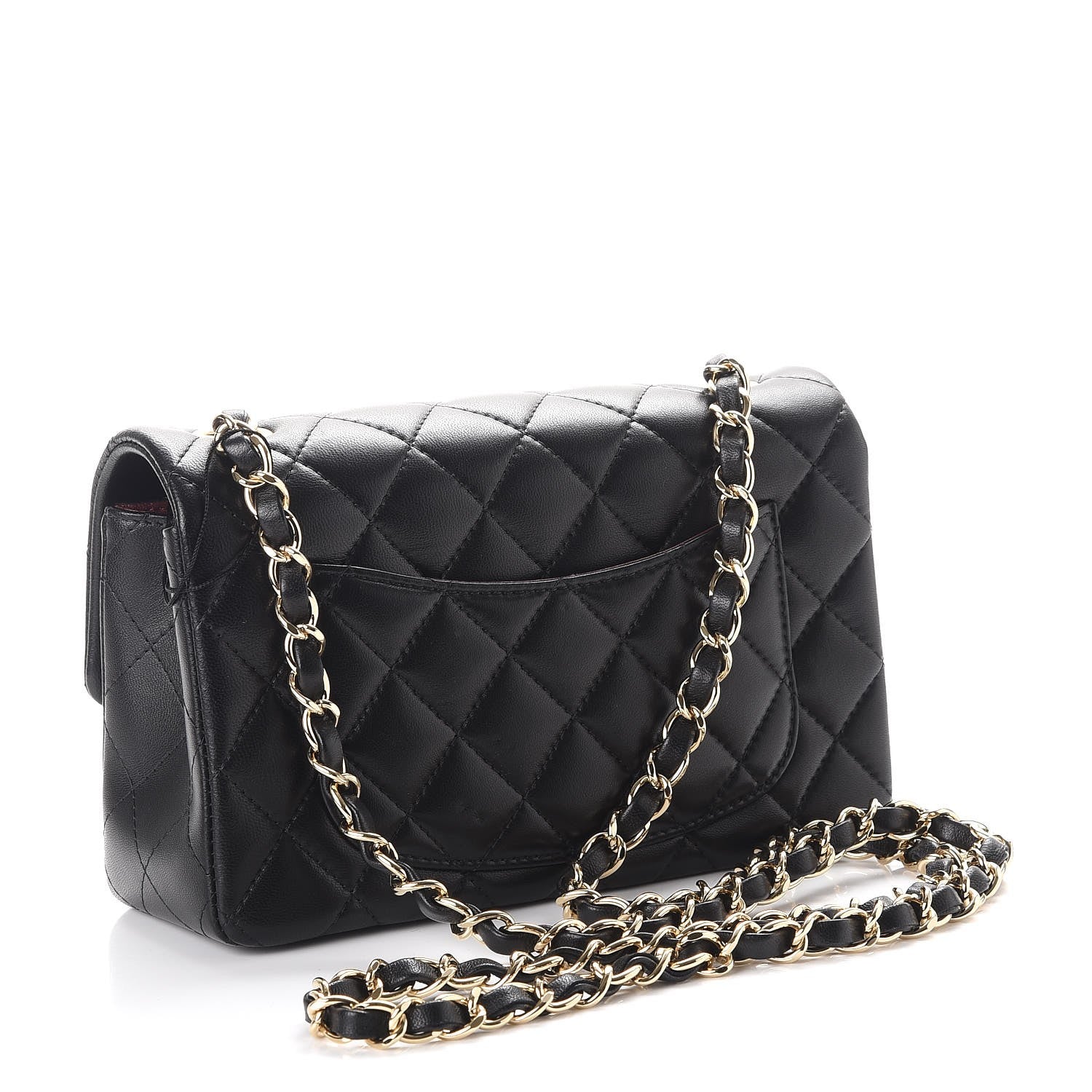Chanel Lambskin Quilted Mini Rectangular Flap Black 3 of 8