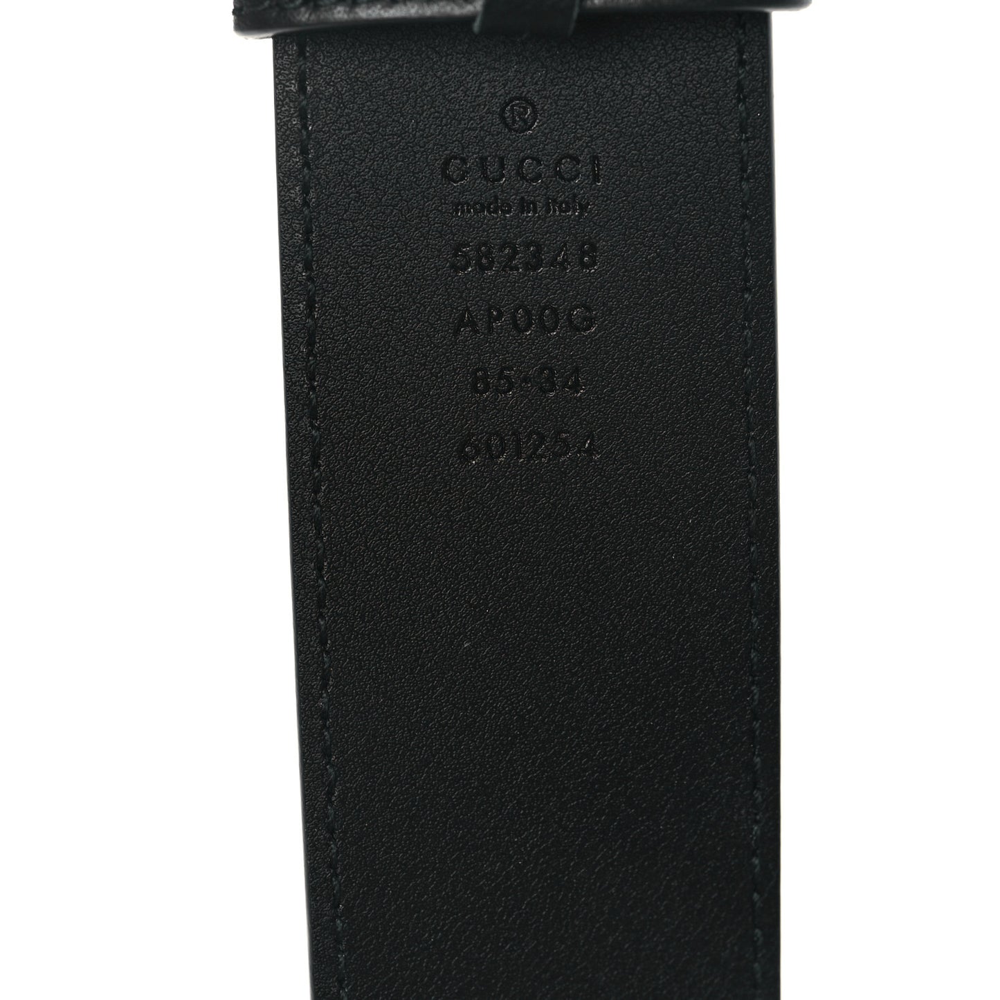 Moon Calfskin Scales Double G 40mm Belt 85 34 Black
