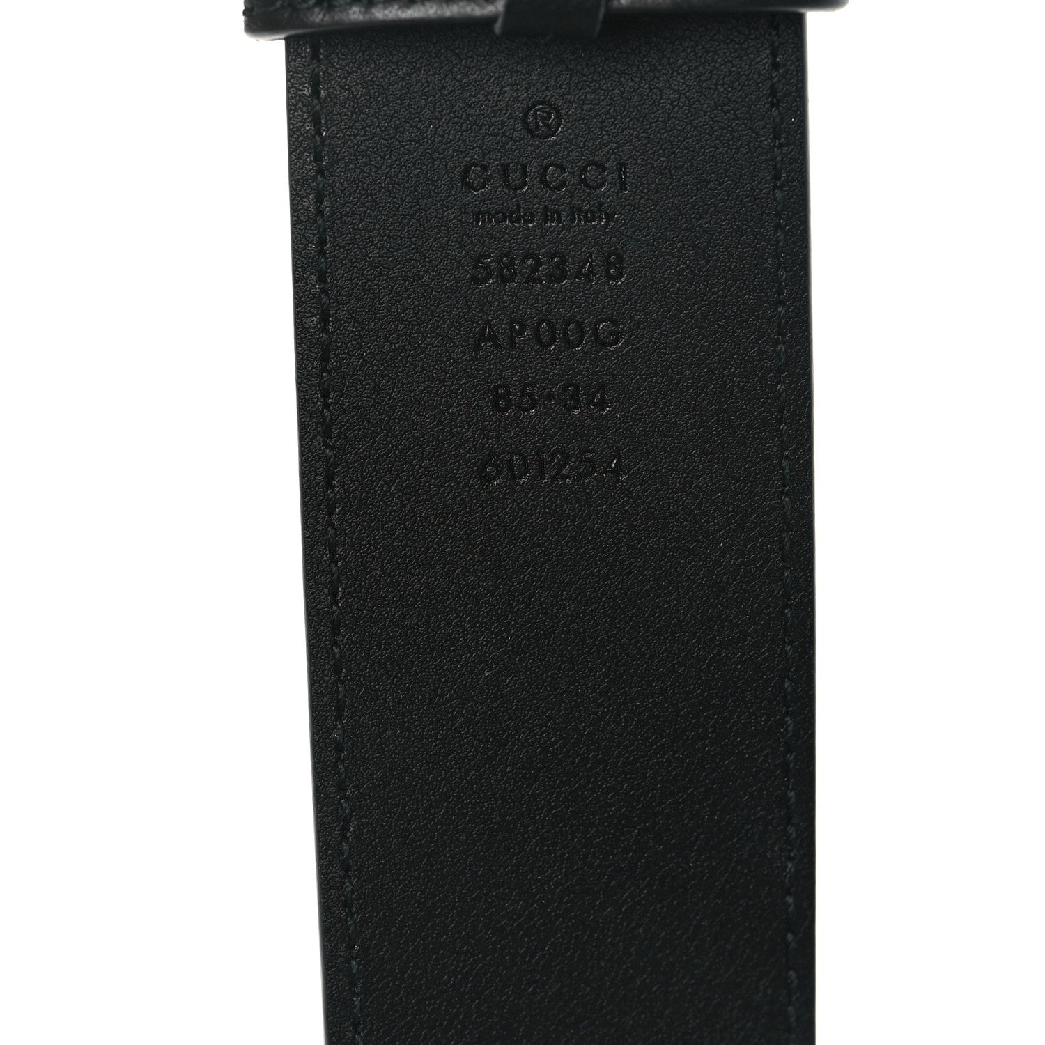 Gucci Moon Calfskin Scales Double G 40mm Belt 85 34 Black 3 of 5
