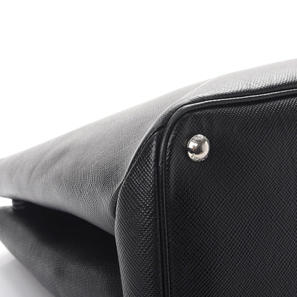 Prada Saffiano Cuir Twin Tote Nero Black 13 of 17