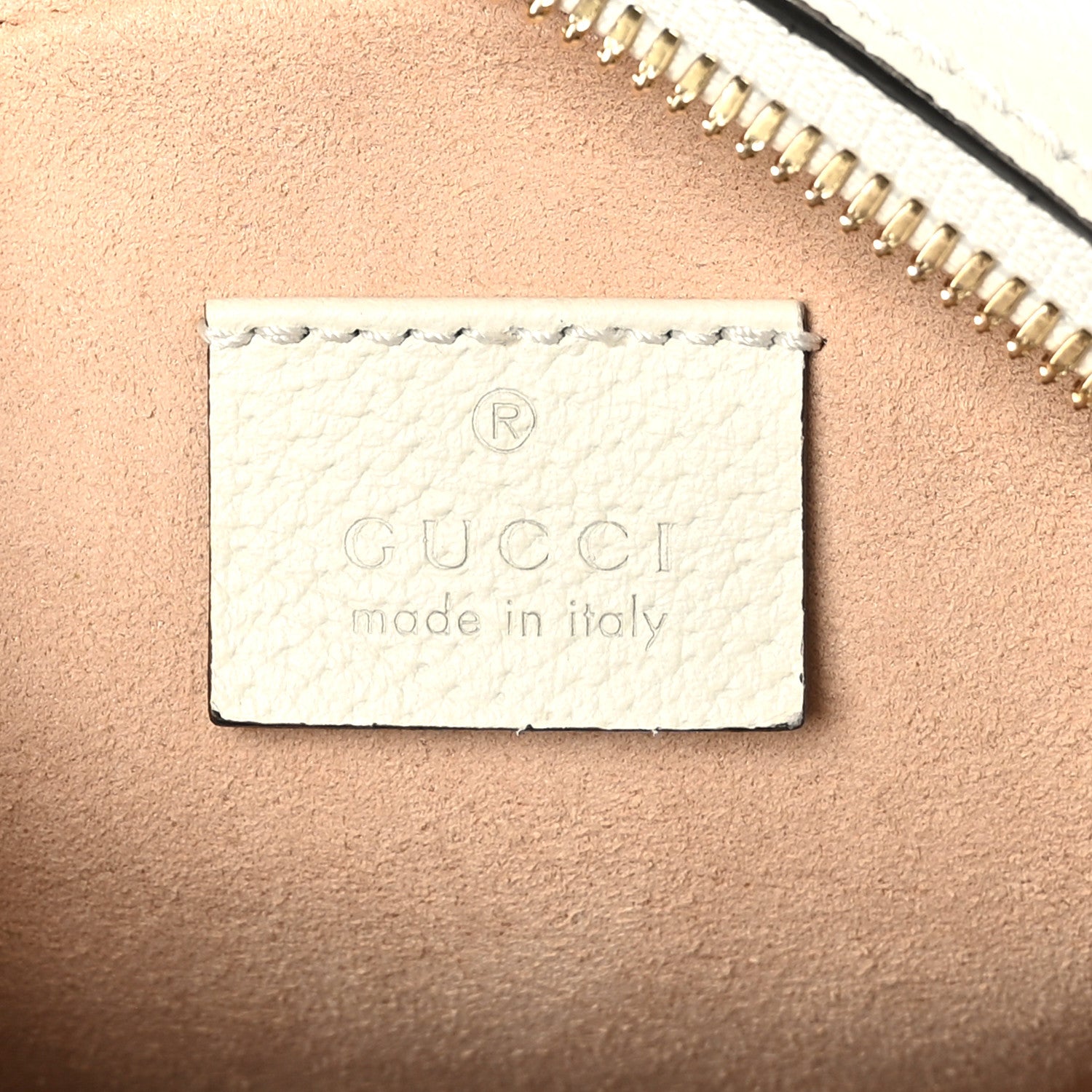 Gucci Textured Calfskin Web Mini Ophidia Round Shoulder Bag Mystic White 6 of 9